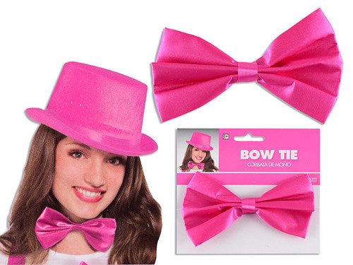 Bow Tie Adult Pink Satin(MOQ:12).