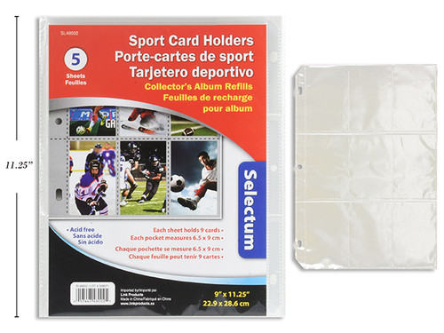 Card Holder Sheets-Sport 5Pk