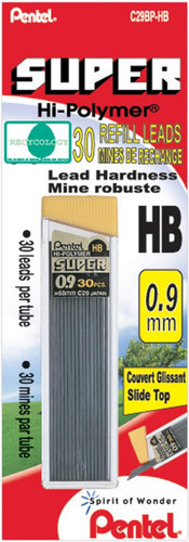 Leads 0.9mm HB 30Pk (Super Hi-Polymer)