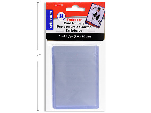 Card Holder 3 x 4" Toploader 8Pk