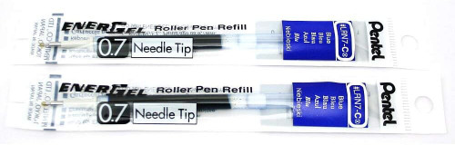 Refill EnerGel-Needle Tip Medium/Blue 2Pk