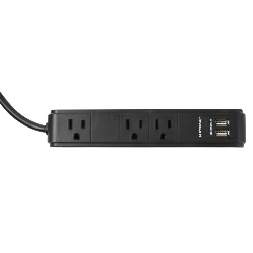 Power Strip-3 Outlet w/ 2 USB Ports