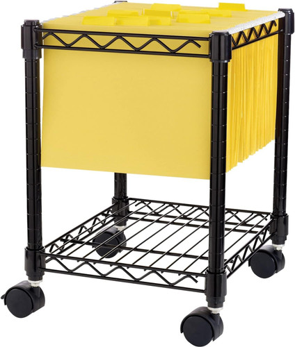 Mobile Filling Cart 15-1/2" x 14" x 19-1/2" Black