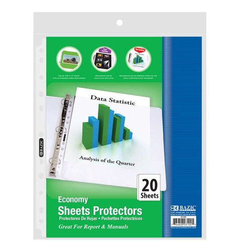 Sheet Protectors Clear/Letter 20Pk