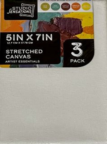 Canvas Stretch 5 x 7" 3Pk