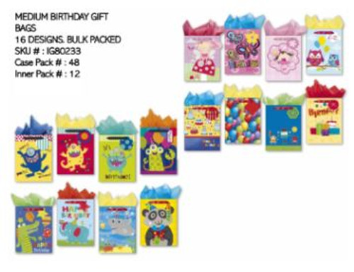 Gift Bags Happy Birthday 16 Designs-Medium