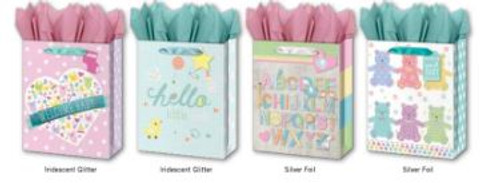 Gift Bags Baby Girl 4 Designs-Medium