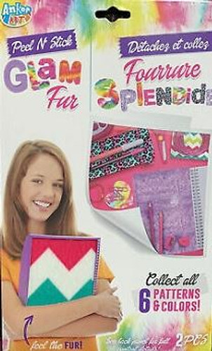 Peel N' Stick Glam Fur Assorted 6 Patterns & Colors 2 Pk (Ages 6+)
