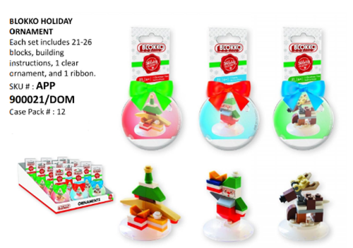 Blokko Holiday Ornament Kits-Assorted