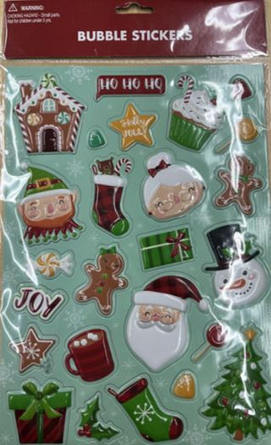 Bubble Stickers-Xmas