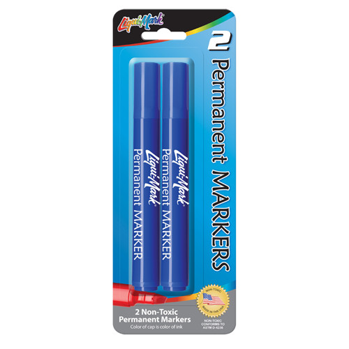 Marker Blue/Broad/Permanent 2Pk