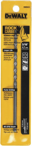 Drill Bit 3/16" x 6"-Hammer/Rock Carbide Tip