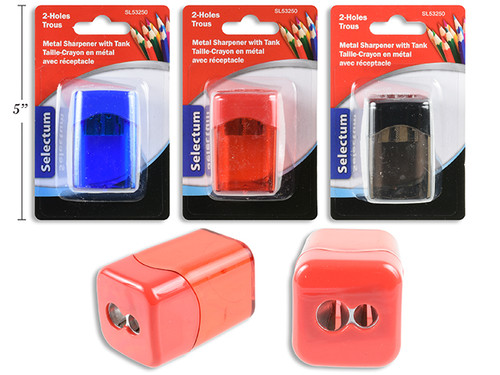 Sharpener-2 Hole Metal w/Receptacle