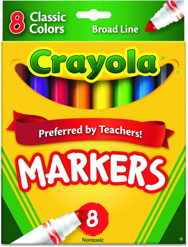 Markers Crayola 8Pk-Broad/Classic Colors