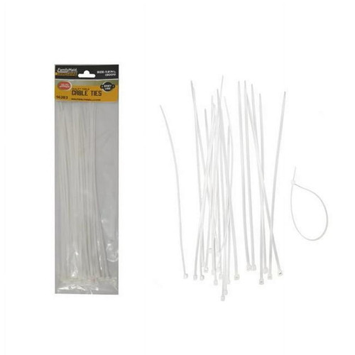 Cable Ties-White Clear/Long 11.8" 40Pk