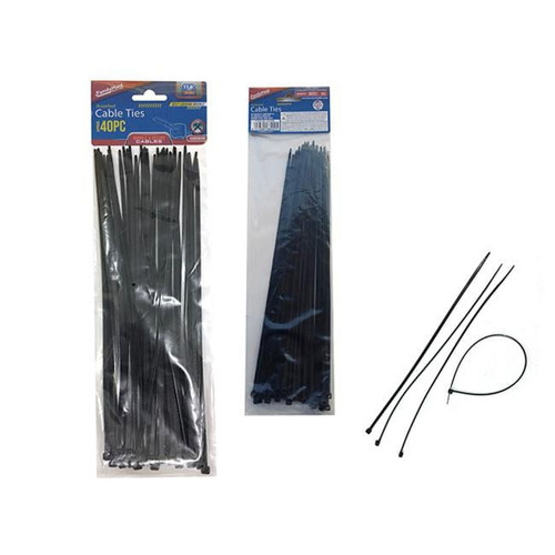 Cable Ties-Black/Long 11.8" 40Pk