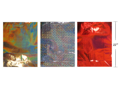 Gift Bags-Holographic/3 Assorted Colors (Oversize)