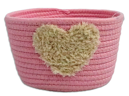 Basket-Woven w/Plush Heart  (MOQ: 3)