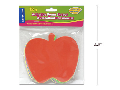 Foamy Shapes-Apples Adhesive/Assorted Colors 12g