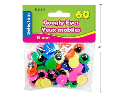 Eyes-15mm Neon Colors 60Pk