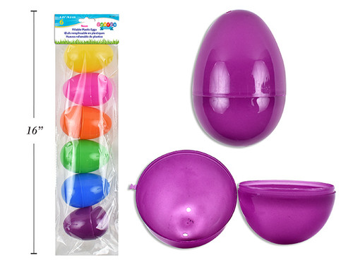 Eggs-Fillable/Neon 3.25in 6pk (MOQ: 12)