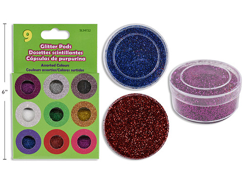 Glitter Pods-Assorted Colors 9Pk