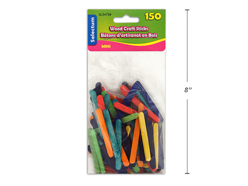 Craft Sticks Colored/Mini 150Pk