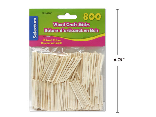 Craft Sticks Natural (Match) 800Pk