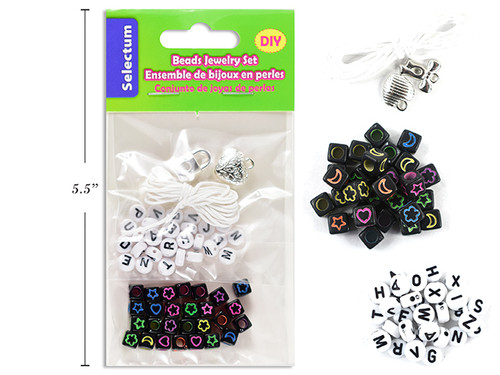 Beads Jewerly Set w/String,Letters & Assorted Symbols