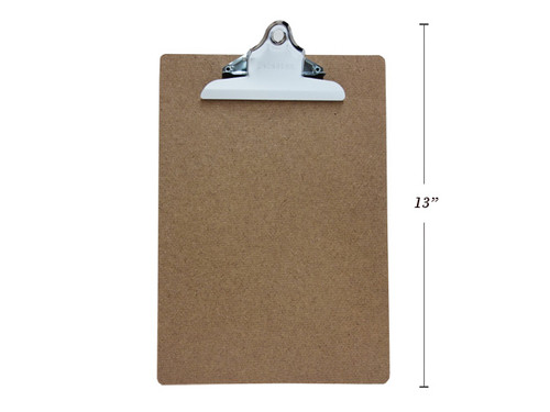 Clipboard w/Spring Clip Letter Wood