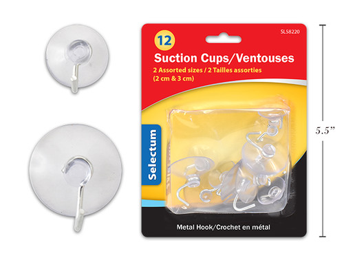 Suction Cups-Assorted Sizes 12Pk