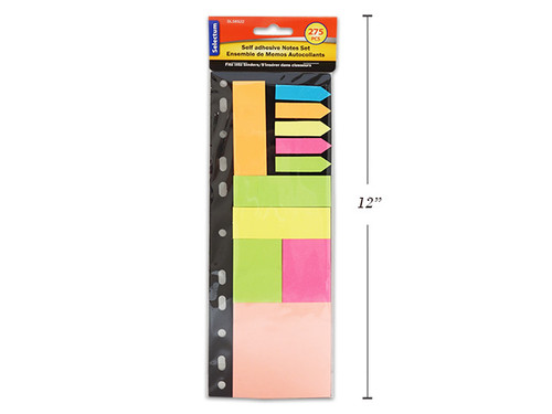 Sticky Notes-Neon Colors/Assorted Sizes 275 Ct.