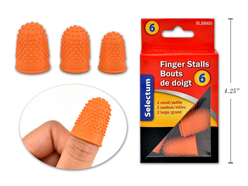 Finger Stalls-Rubber/Assorted Sizes B/C