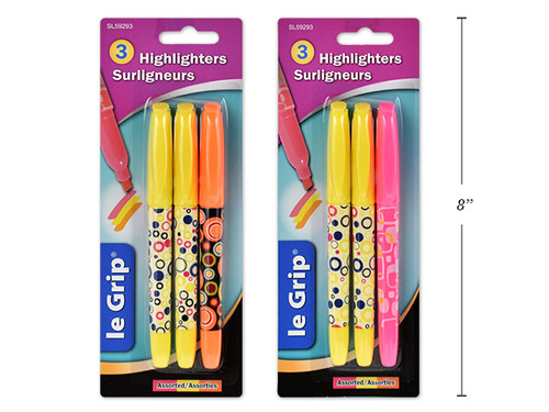 Highlighters Assorted Colors 3Pk