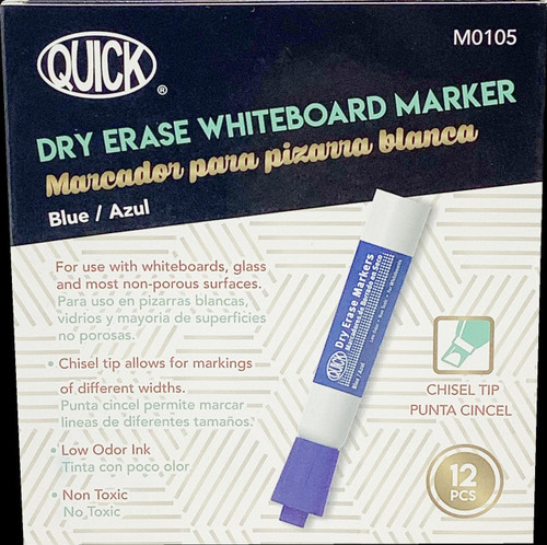 Dry Erase Markers Quick-Blue (Dozen)