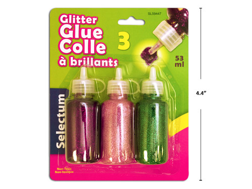Glitter Glue 3Pk B/C