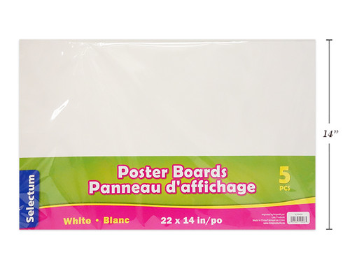 Poster Board 22" x 14" White