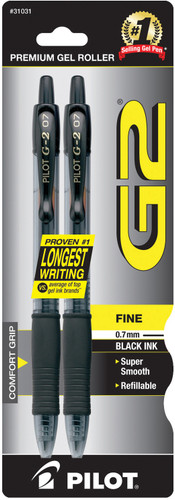 Pen G2 Black/Fine 2Pk