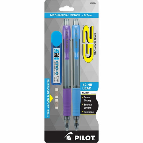 Mechanical Pencil 0.7mm w/Leads G2 2Pk