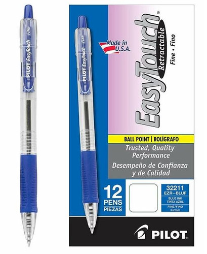 Pen EasyTouch Retractable-Fine (Select Colors) 12Pk