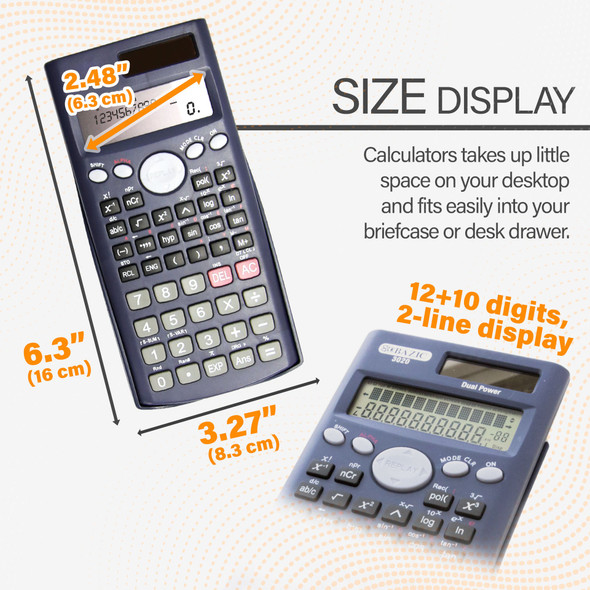 Scientific Calculator w/Slide On Cover 240 Functions