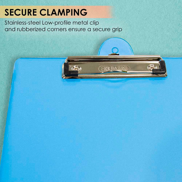 Clipboard w/Low Profile Clip Letter-Bright Colors
