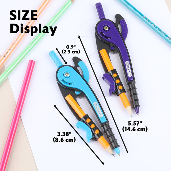 Compass w/#2 Wood Pencils (Scale Arm)