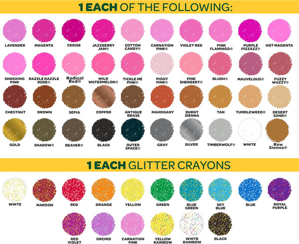 Crayons 152ct.  Ultimate Crayon Box Collection (Glitter & Metallic)