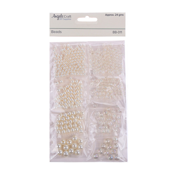 Beads-White Pearls/Assorted Sizes