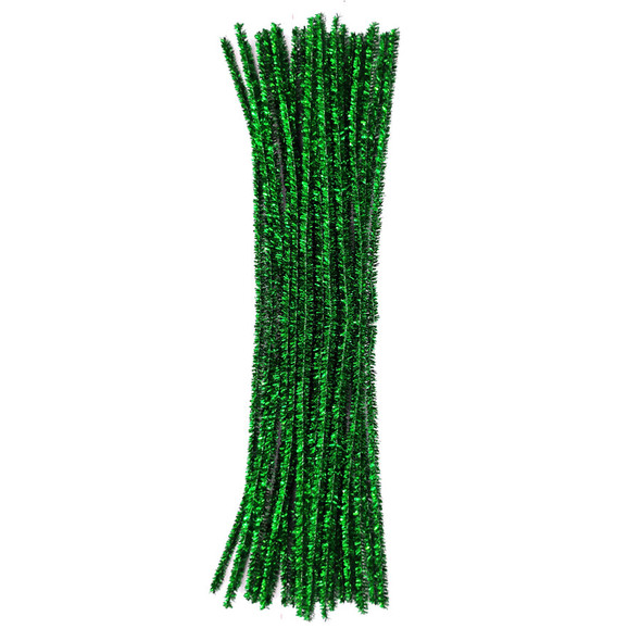 Chenille-Metallic Green 12"  25ct.