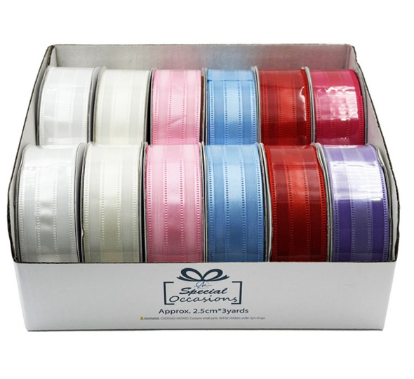 Ribbon Assorted Colors Display/12