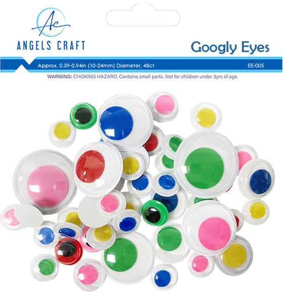 Eyes- Googly Assorted Size & Colors Pk/48