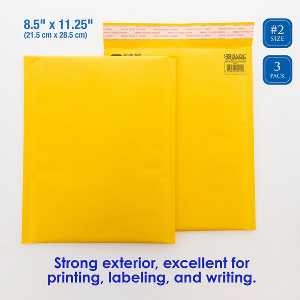 Bubble Mailers-Self-Seal 8.5"x 11.25" (#2) 3ct.
