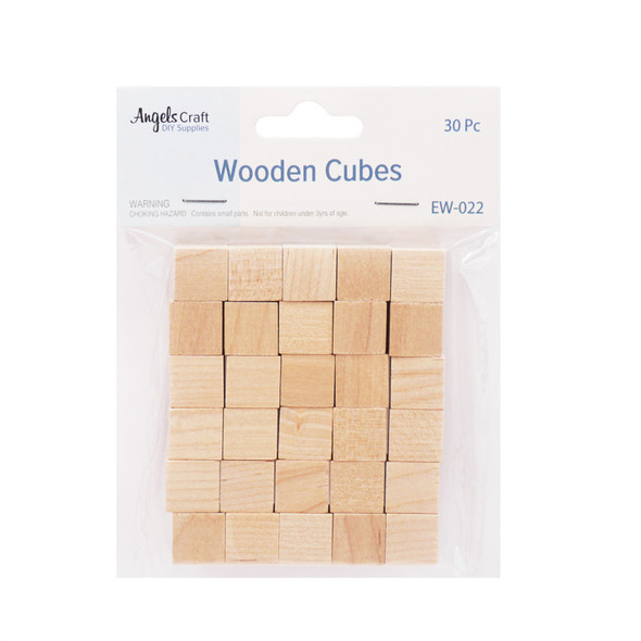 Craft Cubes-Natural 15 x 15mm 30ct
